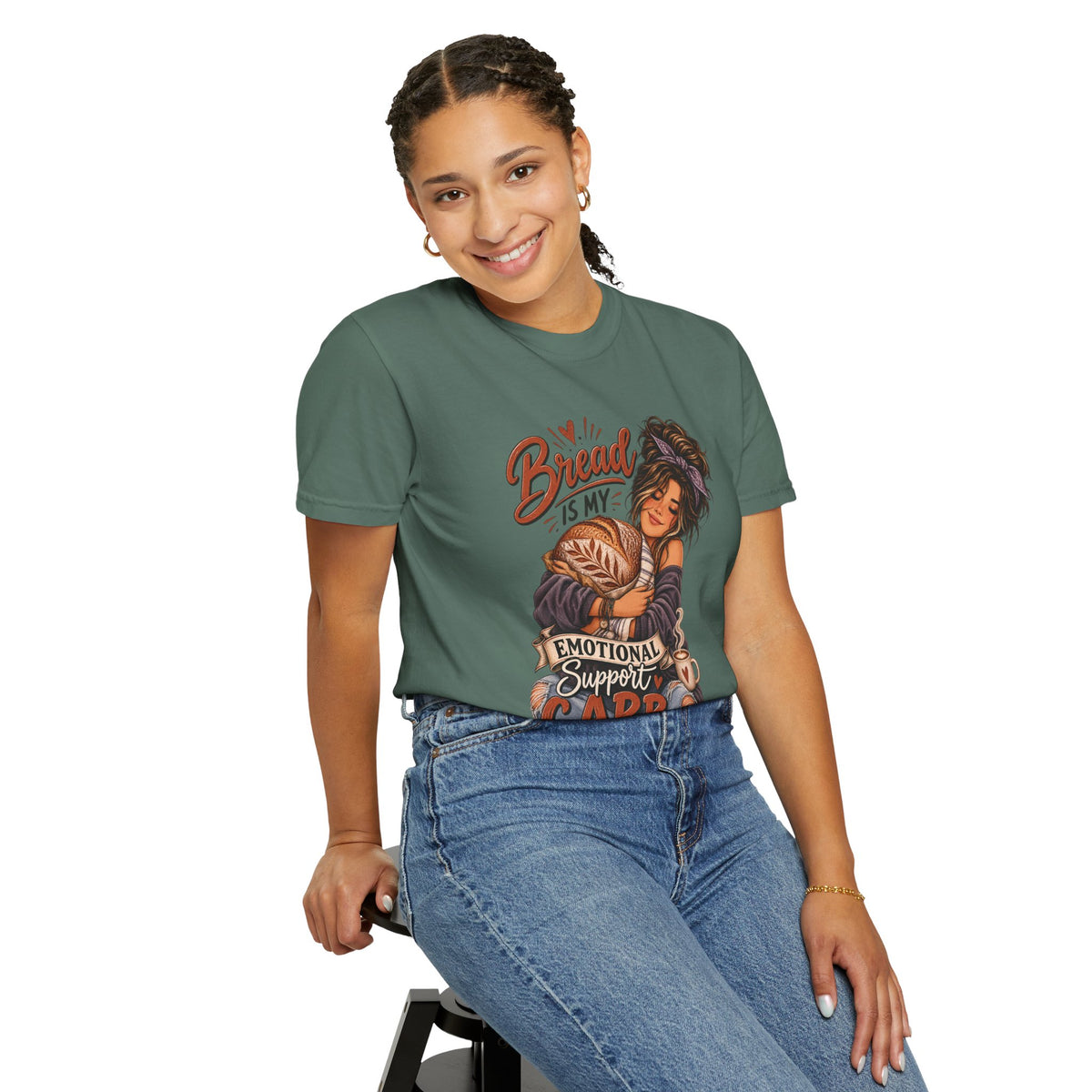 Bread Is My Emotional Support Carb — Graphic Tee