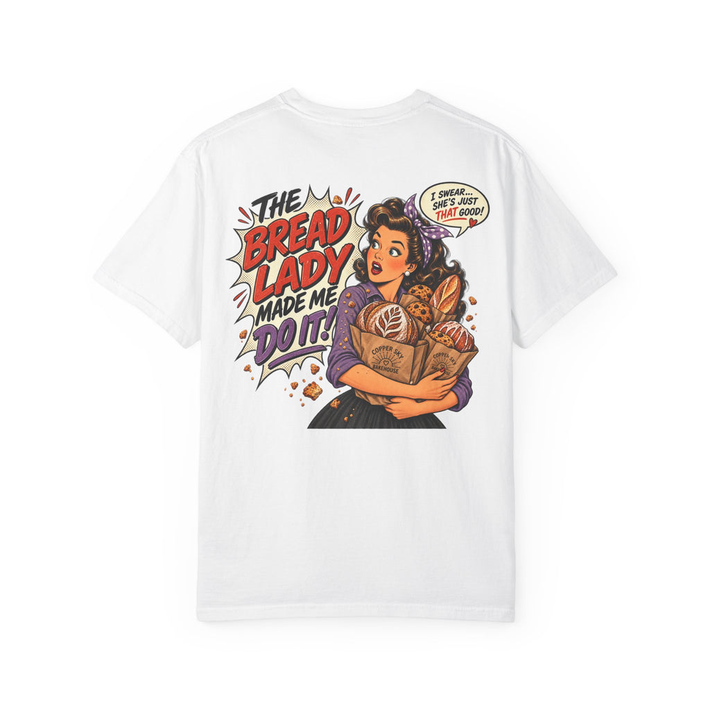 Bread Lady Graphic T-Shirt — Retro Baker Illustration