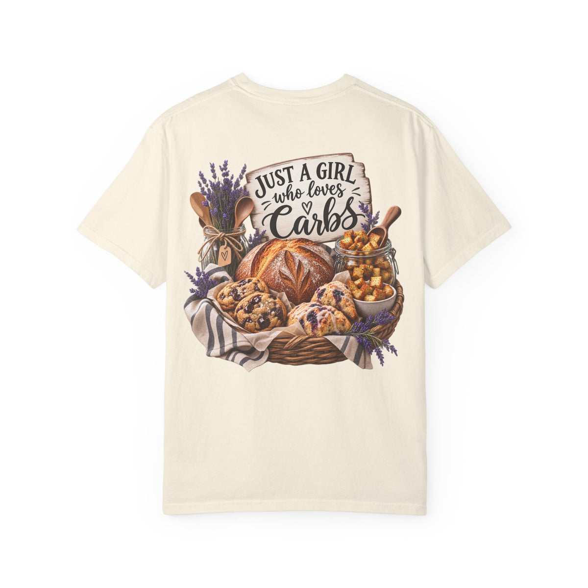 “Just a Girl Who Loves Carbs” Bakery Graphic Tee