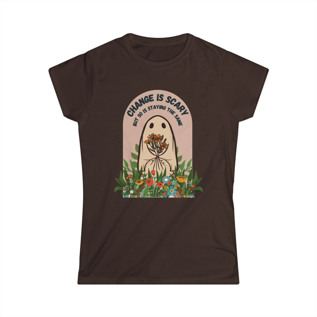 Change Is Scary — Women's Floral Botanical Softstyle Tee