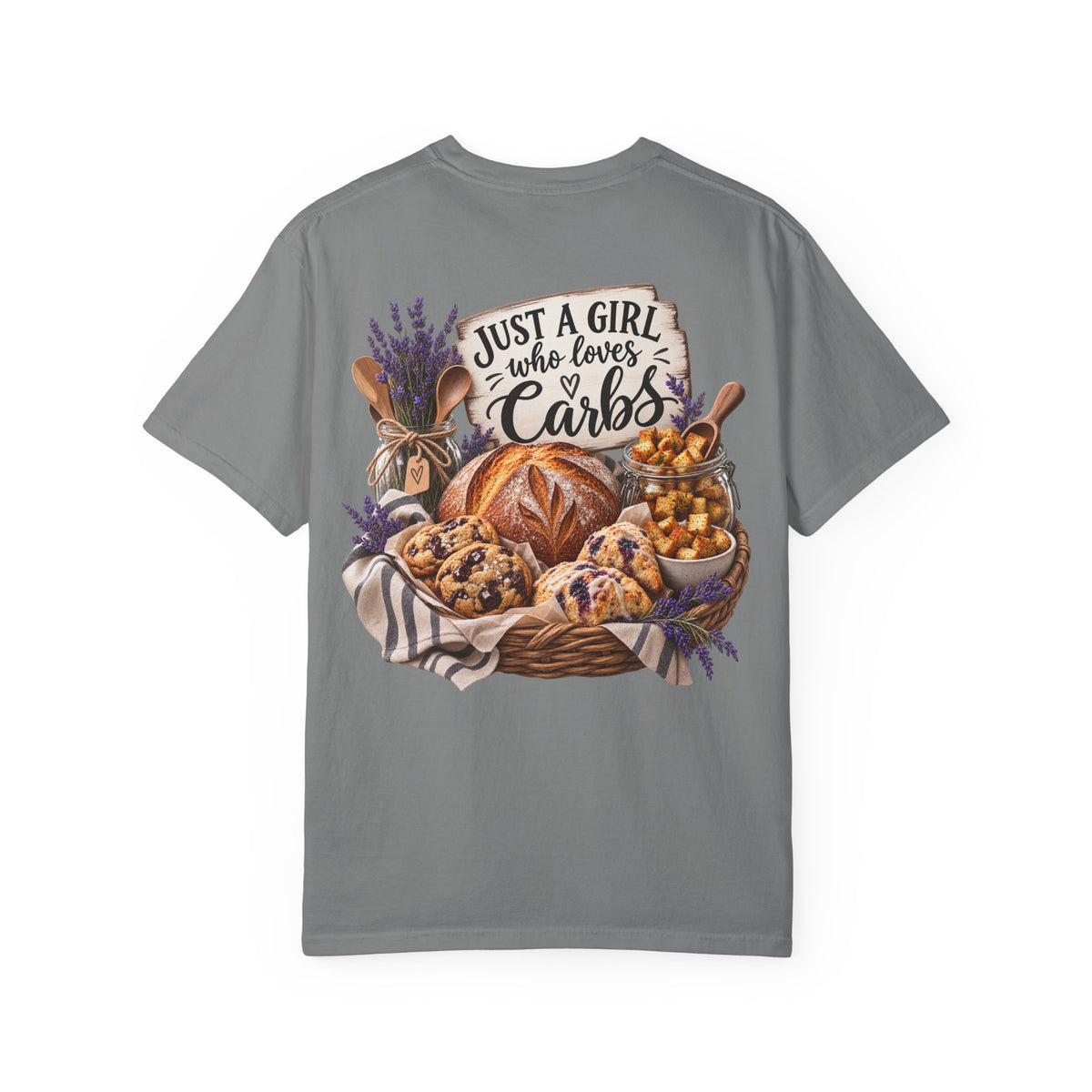 “Just a Girl Who Loves Carbs” Bakery Graphic Tee