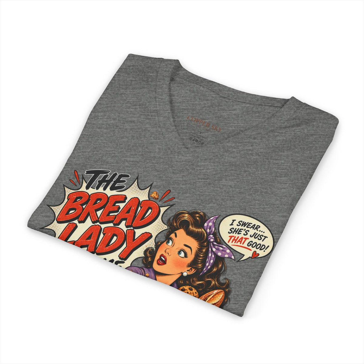 Bread Lady Made Me Do It — Retro Baker V-Neck Tee